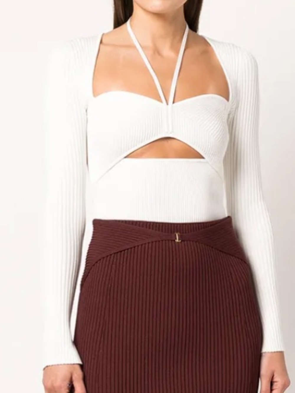 NWT SIMKHAI
Alexia cut-out detail knitted top XL